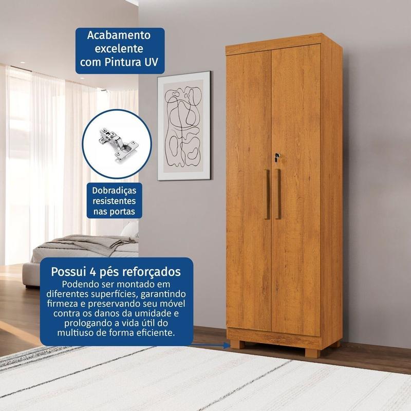 Armário Multiuso 2 Portas com Chave 100% MDF Toronto Yescasa